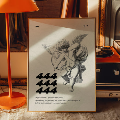 444 Cherub Angel Number - Poster Print