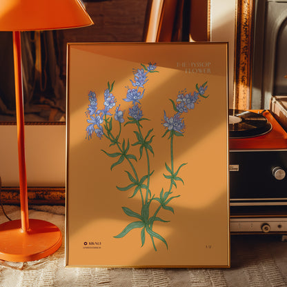 Burnt Orange Hyssop Flower - Poster Print