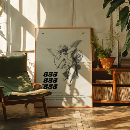 555 Cherub Angel Number - Poster Print