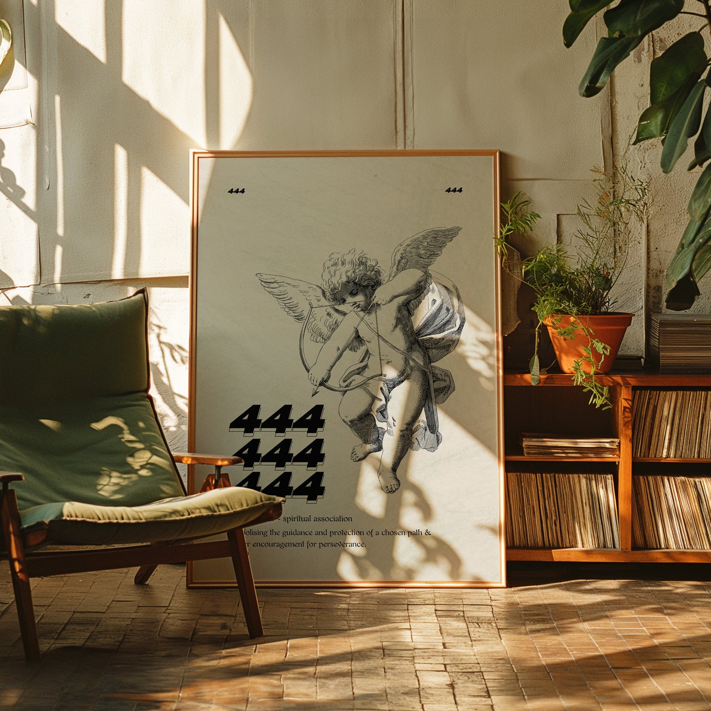 444 Cherub Angel Number - Poster Print