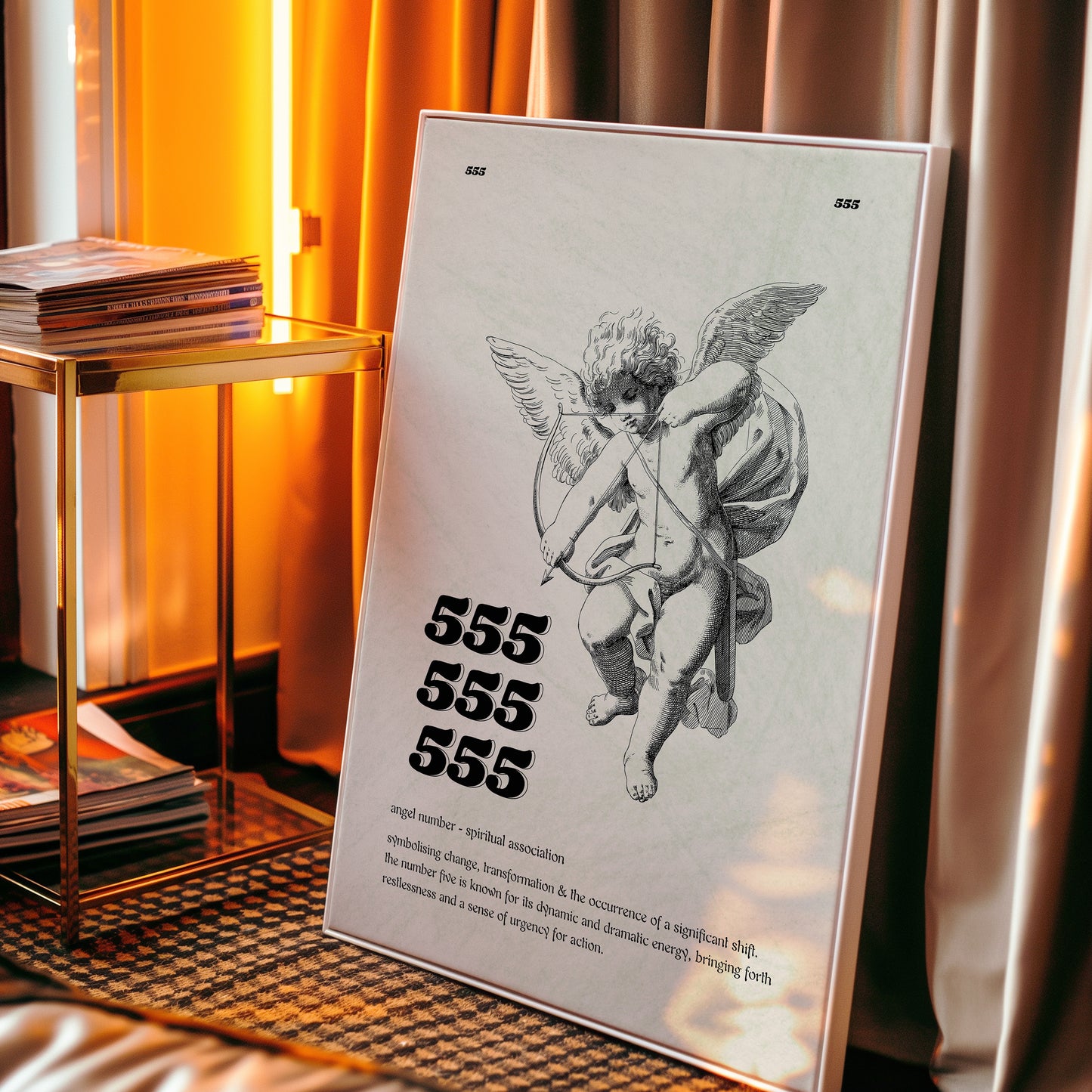 555 Cherub Angel Number - Poster Print