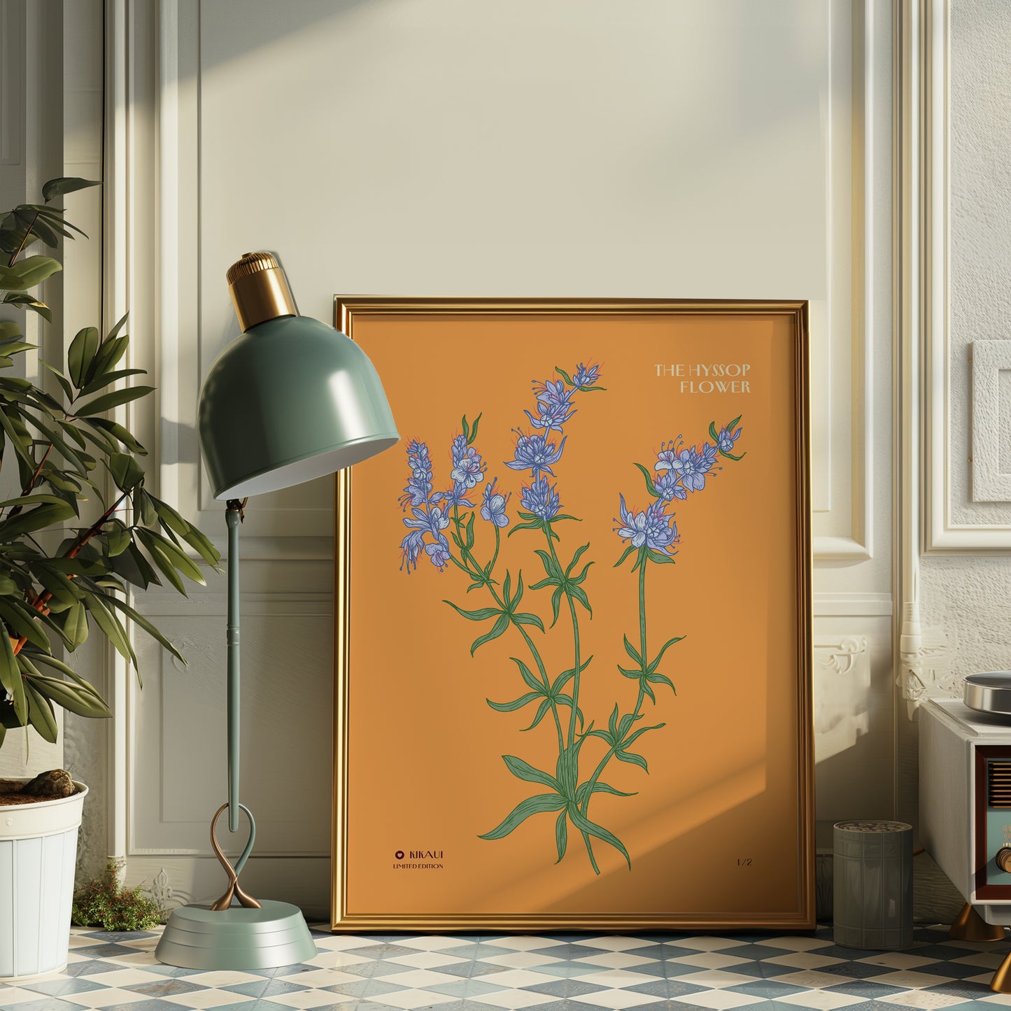 Burnt Orange Hyssop Flower - Poster Print